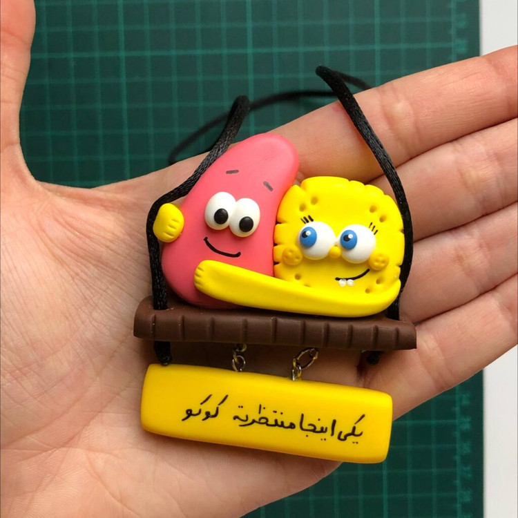 اویز ماشین طرح باب اسفتنجی و پاتریک