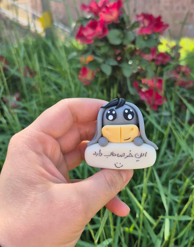 روداشبوردی دستساز نشکن طرح خره با متن دلخواه